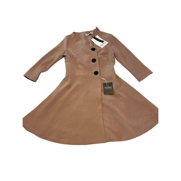 Quaint size 34 tan brown button jacket - NWT - Picture 1 of 13